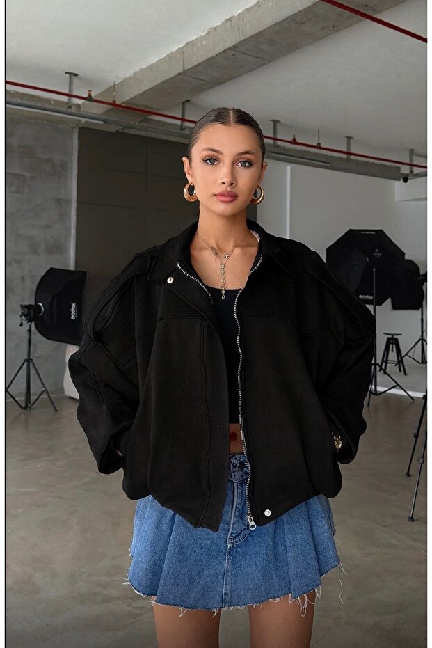 Women's Oversize Surt Bomber Jacket