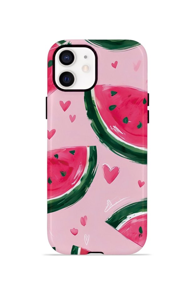 iPhone 11 Vorian Double Layer Case Watermelon Hearts