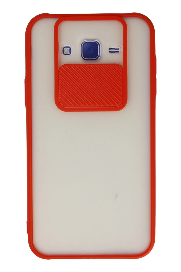 Aconcept Galaxy J7 Case Palm Frosted Camera Sliding Silicone (203507) - Red