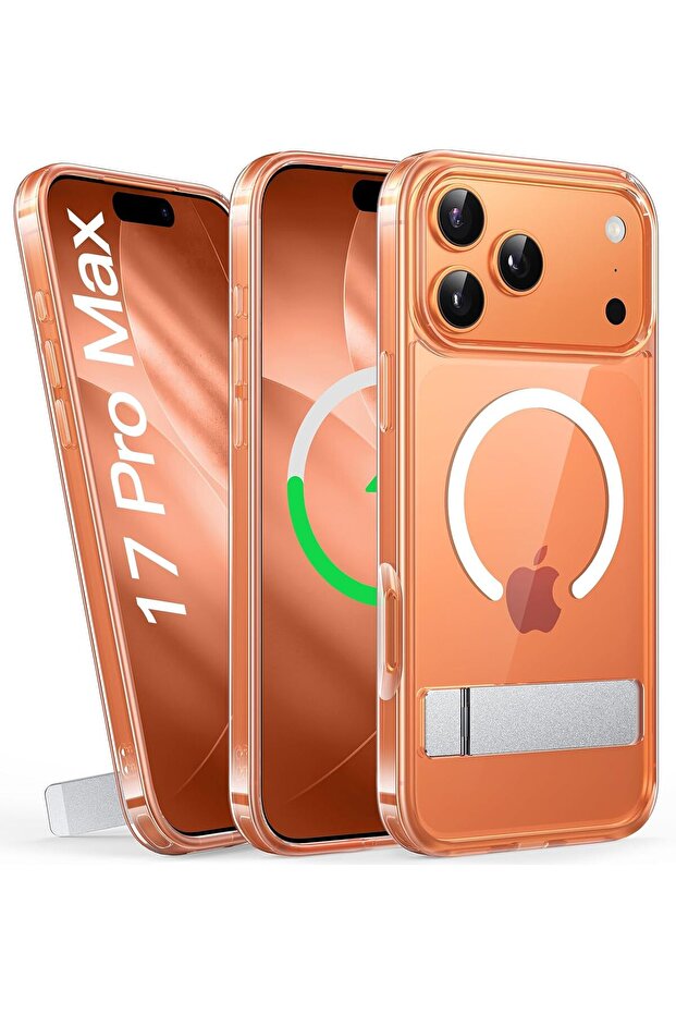 URBAN or iPhone 17 Pro Max Case Magnetic with Stand, Clear | Compatible with MagSafe & Wireless C