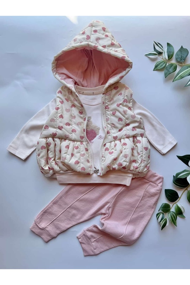 Baby Girl Vest Patterned Set - Organic Cotton