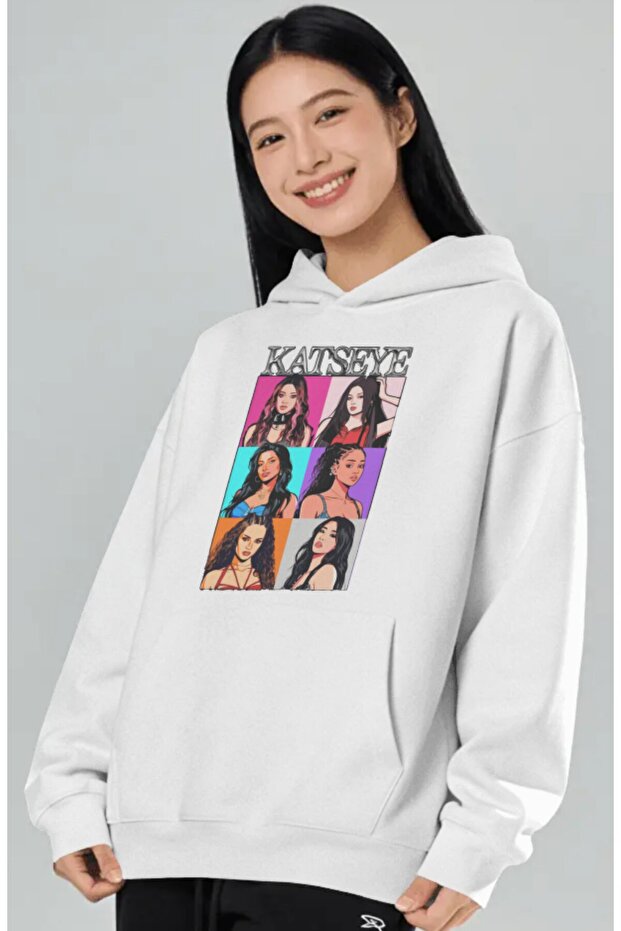 Katseye Kpop Music Group Pre-Printed Unisex Oversize Premium Hoodie
