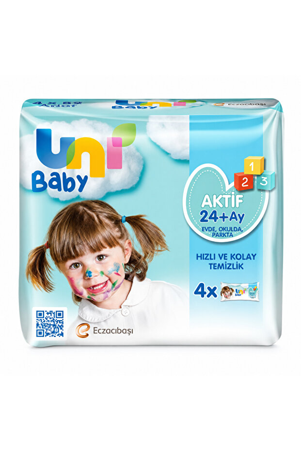 4 Packages of Active Wet Wipes 4X52