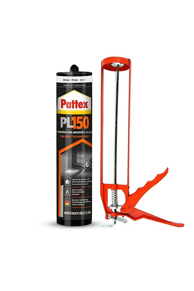 PL150 Construction Adhesive with Caulking Gun, Professional Solvent Technology, Extra-Strong