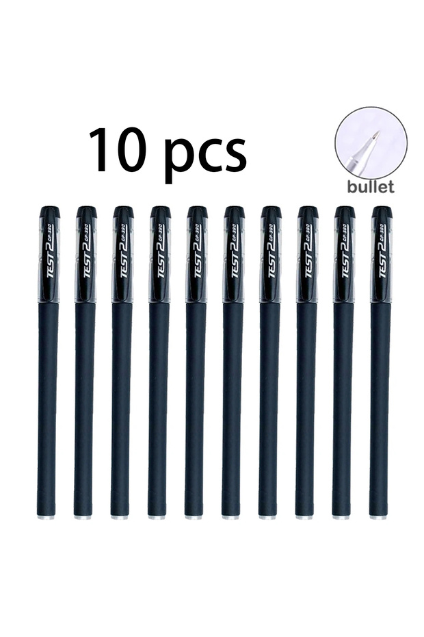 10 pcs black Gel Pens,10 Pcs 0.5mm Black Ink Pens Fine Point Smooth Writing Pens, for Journaling Not