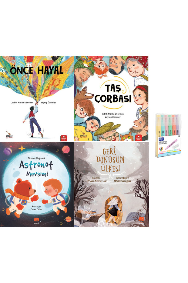 First Imagine + Stone Soup + Astronaut Season + Recycling Country 4 Book Set KALEM HD