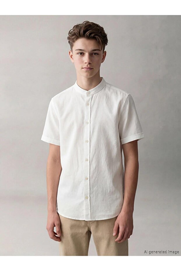 Hakim Yaka Boys' Poplin Shirt (S6)