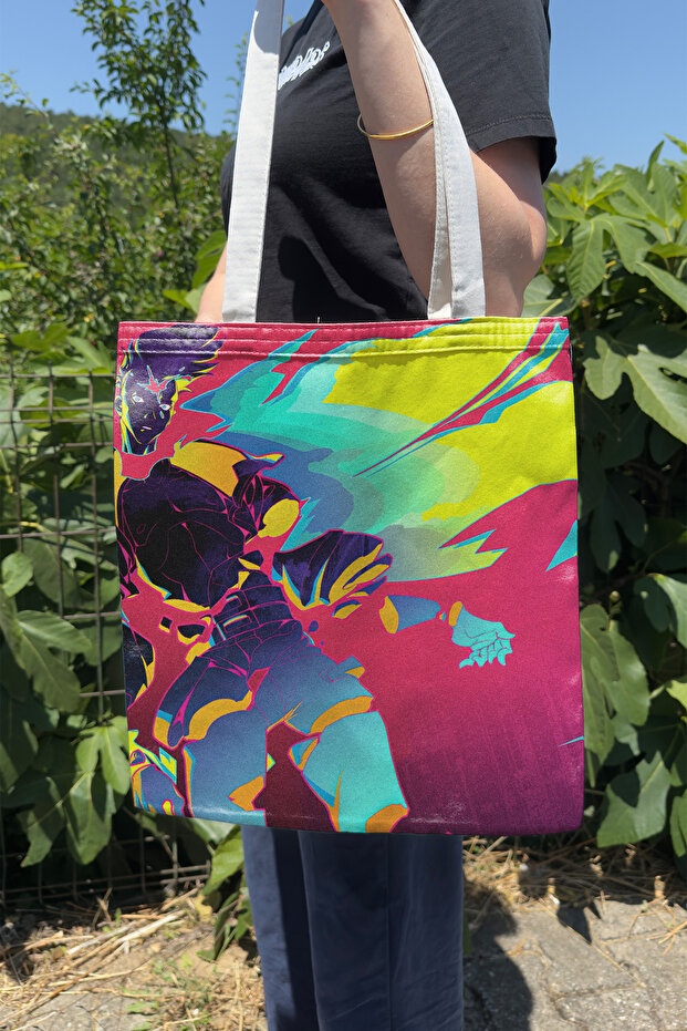 Cyberpunk Edgerunners V3 Summer Winter Double Sided Canvas Print Tote Bag Anime Bag