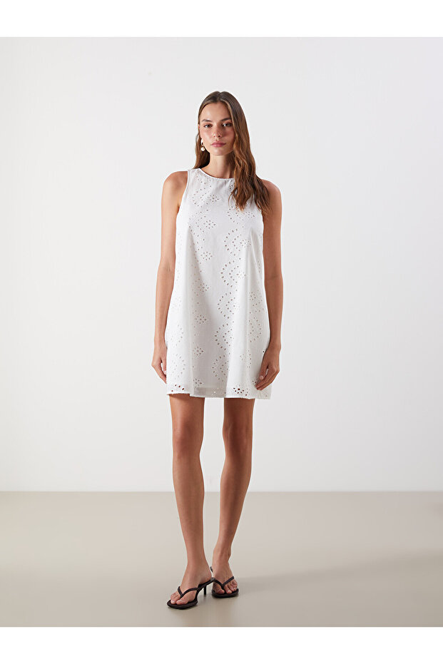 Original Oval Neck Mini Dress