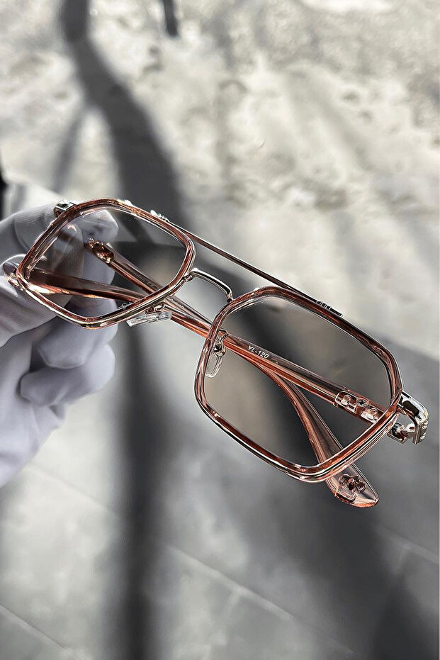 Rose Gold Men's Sunglasses Pilot Model Uv400 Protective