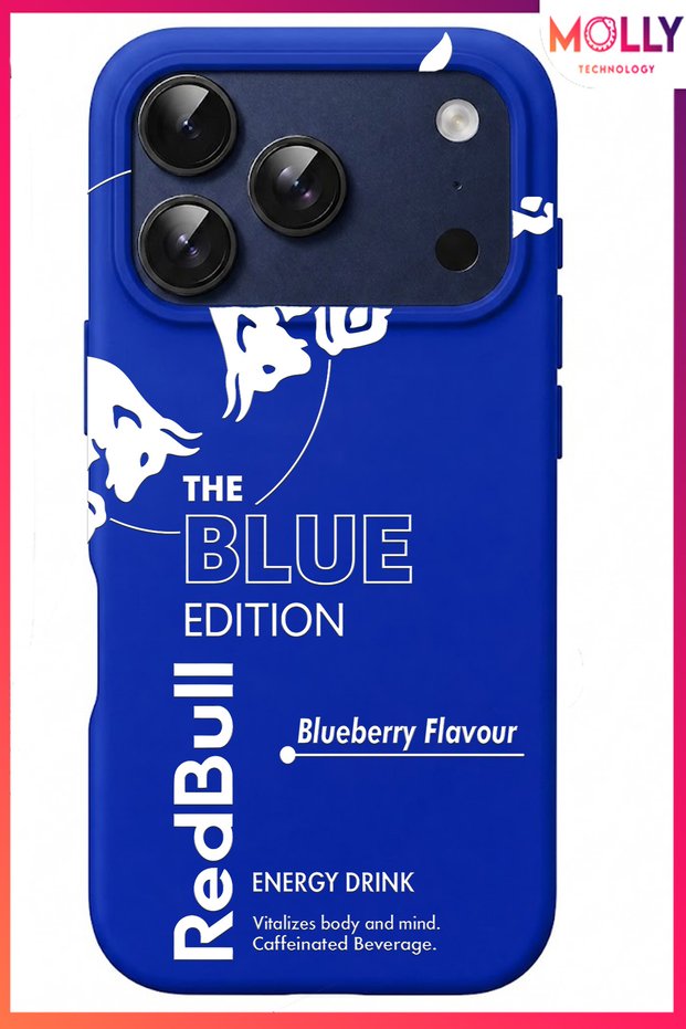 Cobalt Blue the Blue Edition Patterned Velvet Inside Silicone Case for iPhone 17 Pro