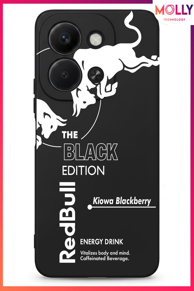 Black the Black Edition Patterned Velvet Interior Silicone Case for Redmi̇ 15C