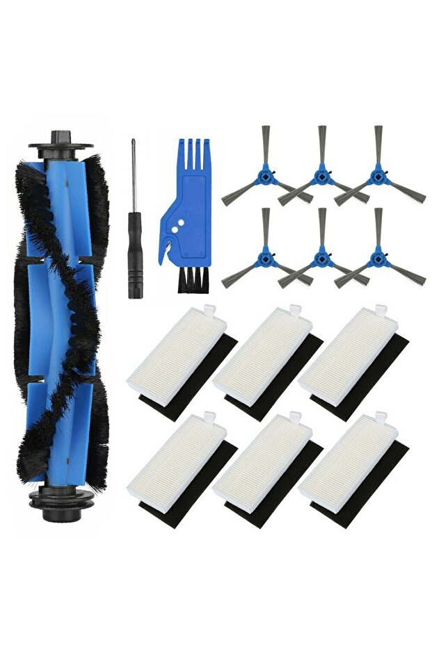 15-piece replacement set for sweeping machine side brushes and main brushes, replacement parts, suitable for Eufy RoboVac 11S 30 30C 25C 15C 35C