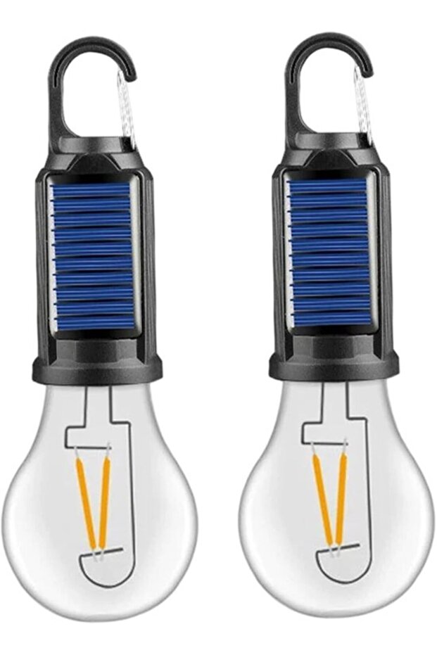 2 Pcs Portable Waterproof Retro Solar Camping Lanterns with Hanging Hook, Multifunctional Solar Flashlight Set for Outdoor