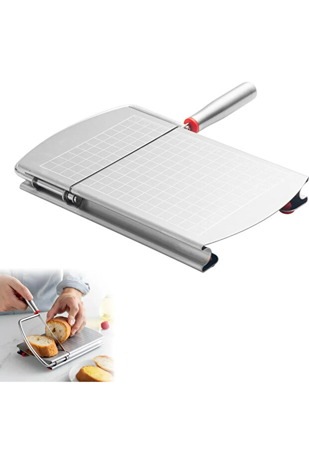 Cheese slicer, multi-functional stainless steel cheese cutter, for cutting block cheese, butter, sausages, fruits, kitchen gadget, cutting board.