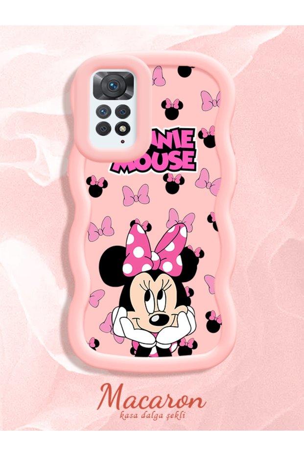 Redmi Note 11 Pro 4g Compatible Wavy Frame Mouse Cartoon Patterned Quality Silicone Phone Case