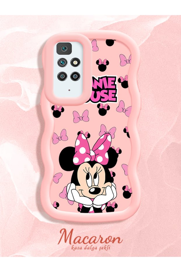 Good Quality Silicone Phone Case for Redmi 10 4g Compatible Wavy Frame Mouse Cartoon Pattern