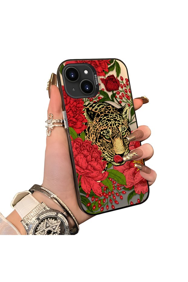 iPhone 13/14 Compatible Hard Acrylic Back Silicone Edge Lens Protection Case