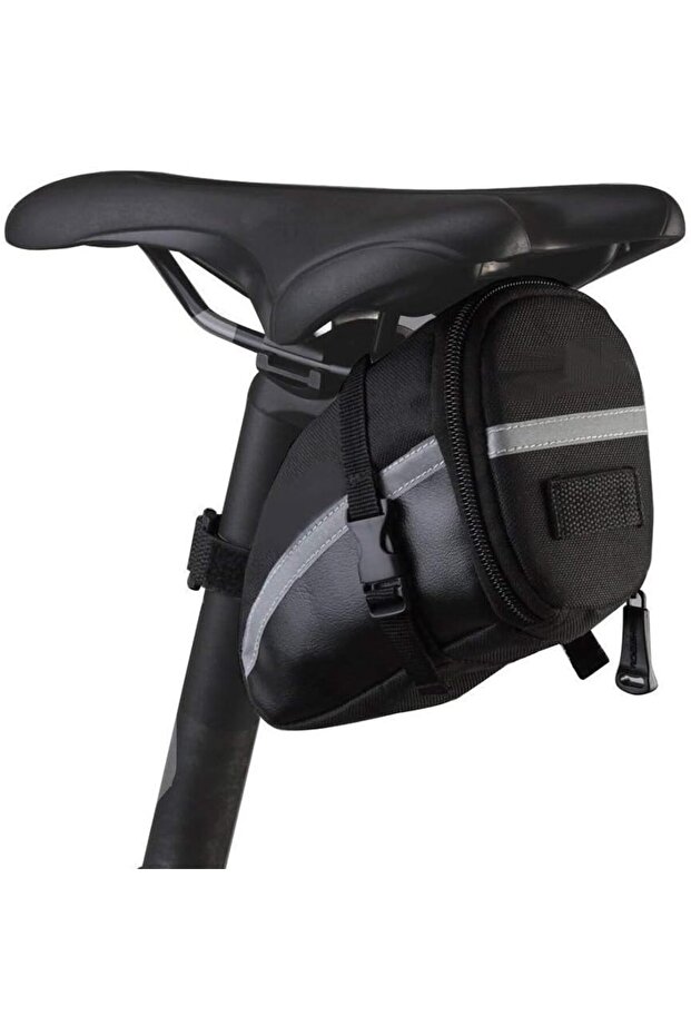 1 Waterproof Bicycle Saddle Wedge Bag with Reflective Strips