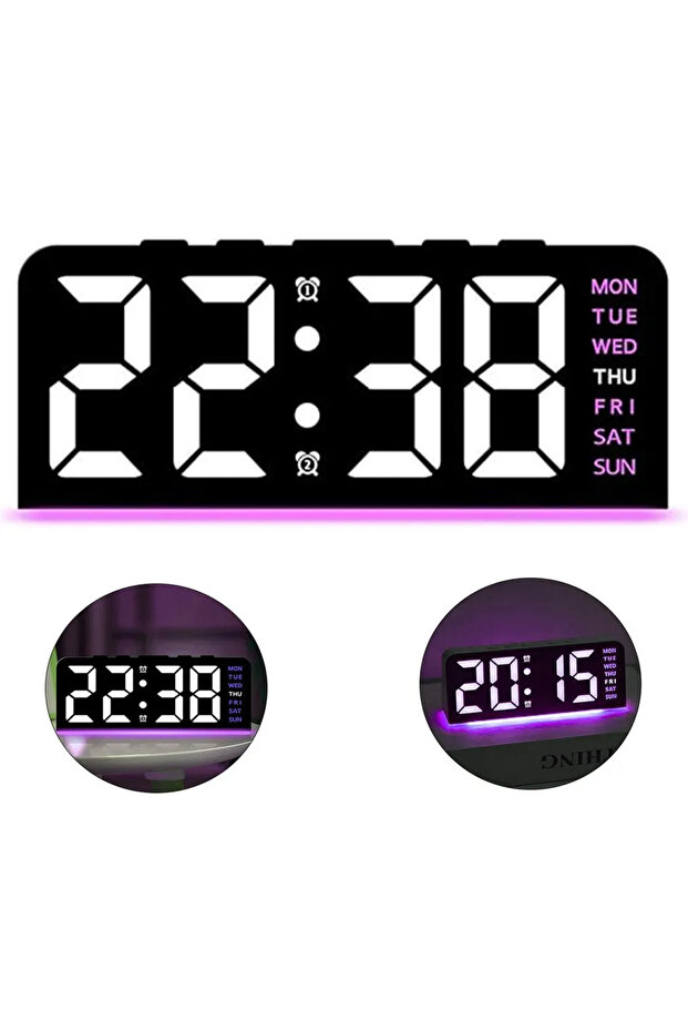 LED Digital Clock – Multifunctional alarm clock, date display, temperature display and backlight
