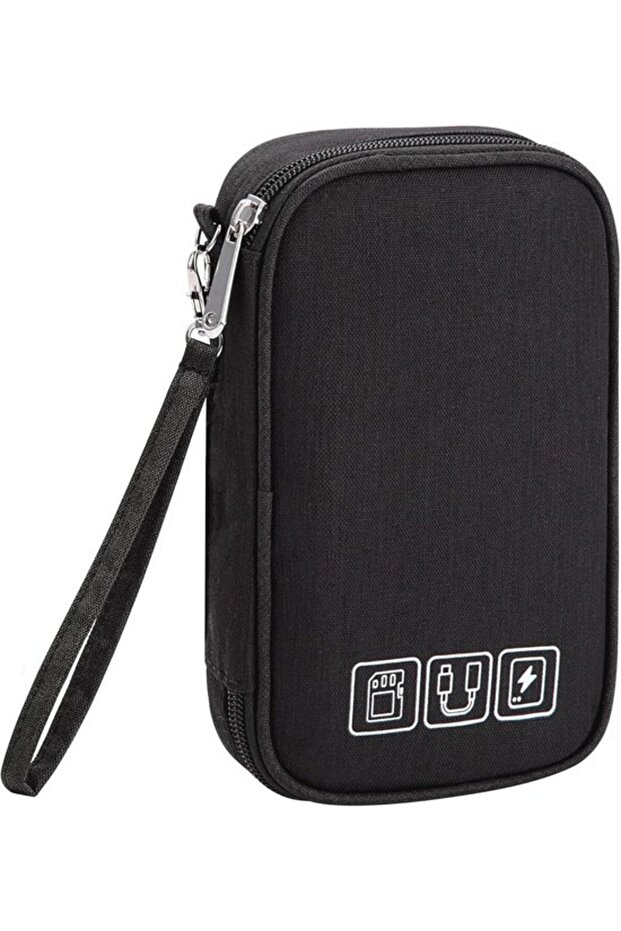 Compact Portable Storage Bag for Cables and Electronic Accessories