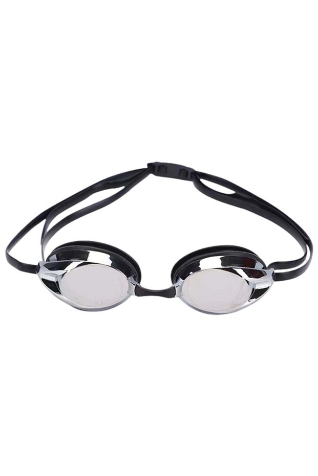 Waterproof and anti-fog swimming goggles with flexible, airtight lenses. Suitable for youth sports swimming goggles made of PC material - Black.