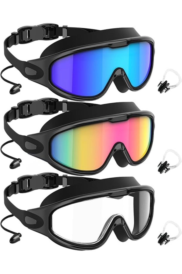 Adult Swimming Goggles - Unisex - Men's Swimming Goggles: Leak-proof and shatterproof lenses, UV400 protection, anti-fog - Style 2