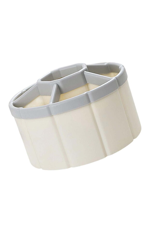 Six-compartment rotating office storage box, 360-degree rotating pen holder, suitable for storing art supplies, marker/crayon desktop cases.