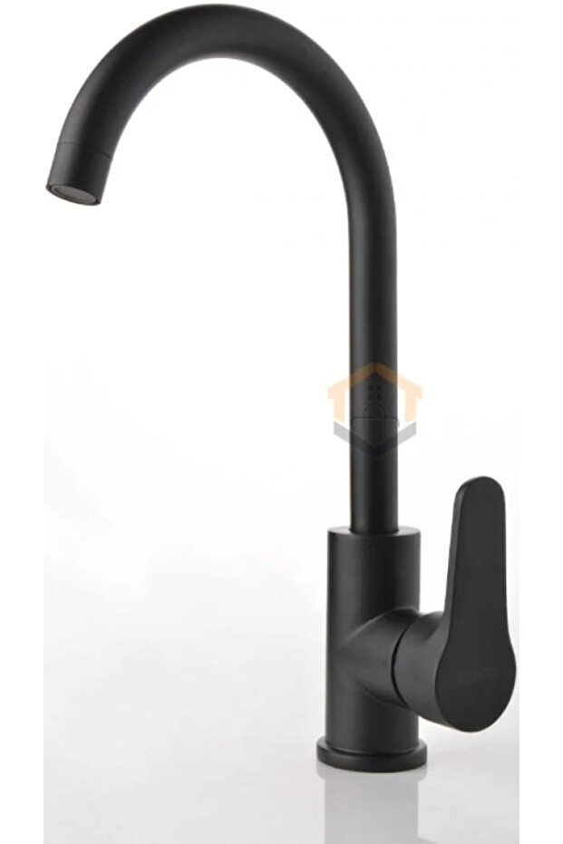 Kitchen Mixer Tap Standing Matte Black Italian