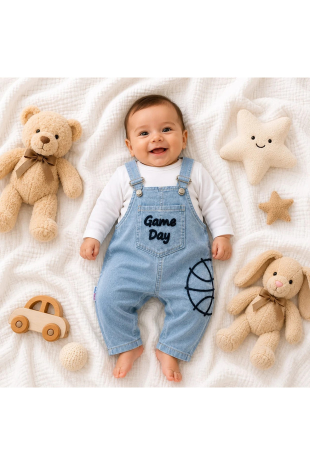 Play Day Detailed Soft Denim Slopet with Inside Pocket