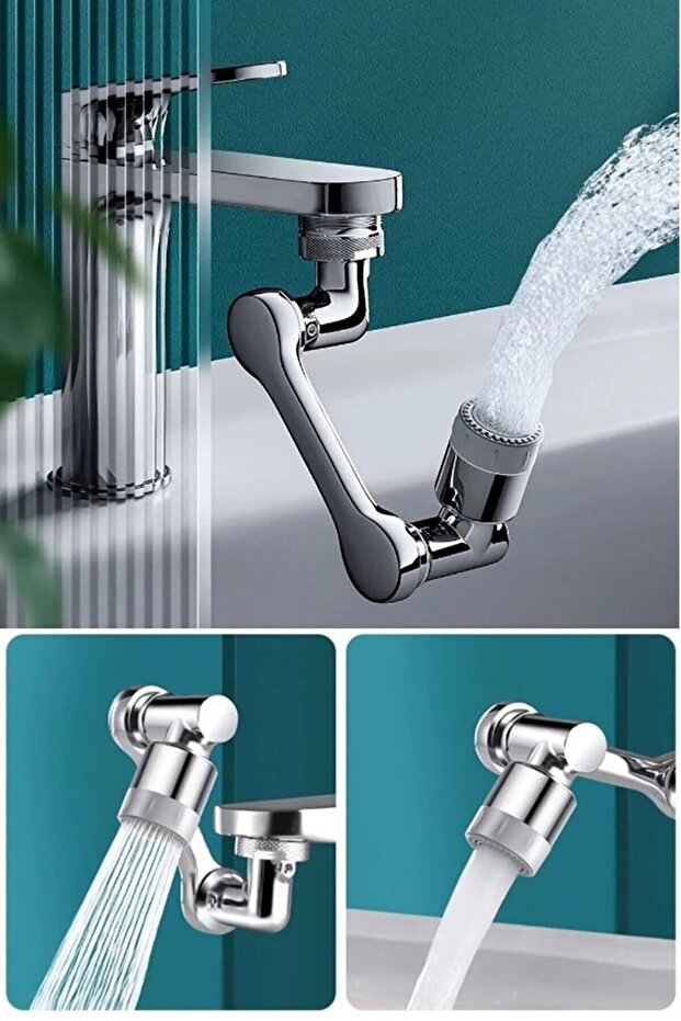 Kitchen Bathroom Faucet Head 180 Degree Rotatable Functional Universal