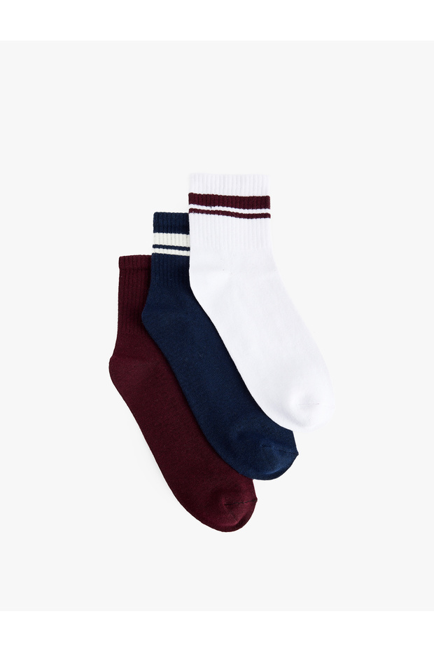Cotton Pack of Striped 2-Piece Booties Socks Set