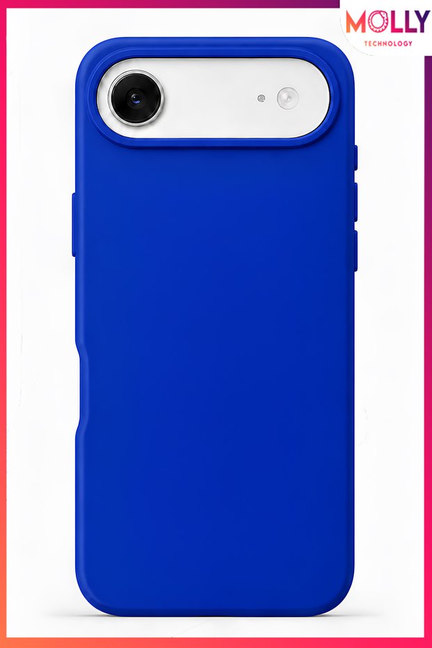 Cobalt Blue Liquid Velvet Matte Silicone Case for iPhone 17 Air