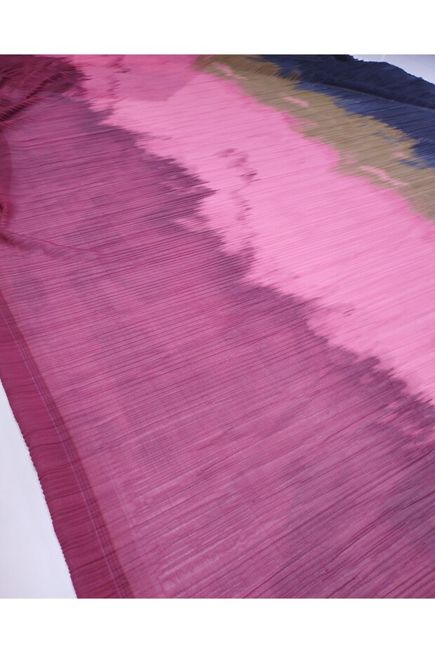 Pink Black Coffee Pleated Mesh Fabric Flexible Soft Dress Fabric & Blouse Fabric 140X240Cm