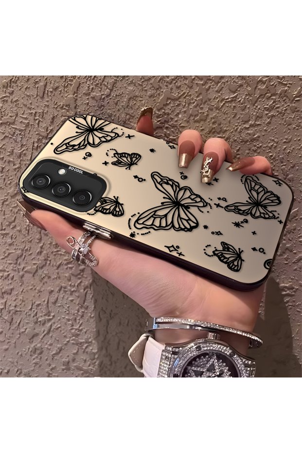 Samsung Galaxy M15 Compatible Elegant Night Style Butterfly Case, Daily Use Durable Protective Case