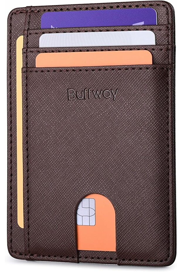 Mens RFID Blocking Slim Bifold Wallet Minimalist Leather Small Wallets for Men with Cash Poc