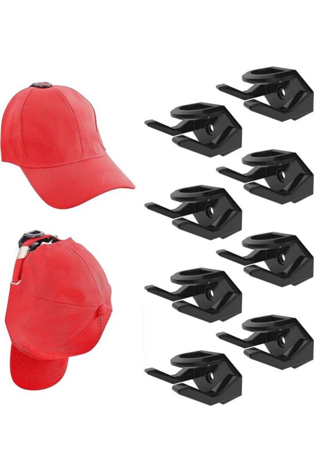 8 Hooks Black Hat Rack pieces Hat Rack Hat Includes screws tape Two mounting options Hat Rack/Coat Rack Hat Rack Double