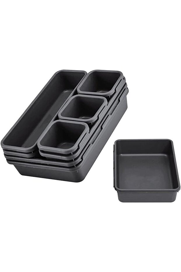 8pcs Boxes Drawer Storage Box Makeup Drawer Interlocking Storage Boxes,Drawer Organiser Drawer Divid