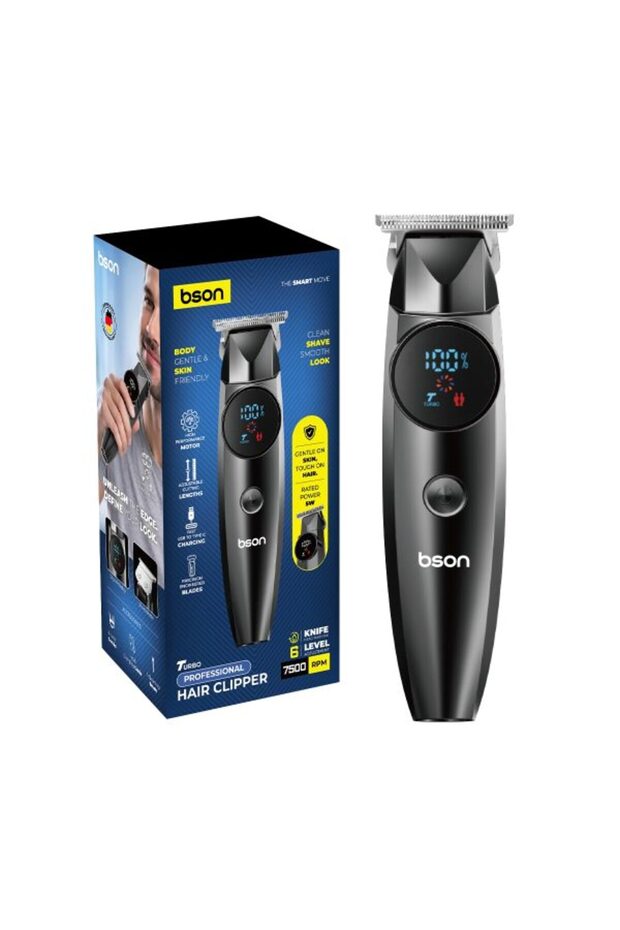 Turbo Professional Hair Clipper – High-Performance Motor, USB Type-C Fast Charging, Adjustable