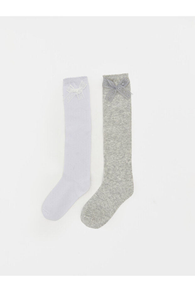 I Bowknot Girls' Knee High Socks 2-Pack from Freezen Store