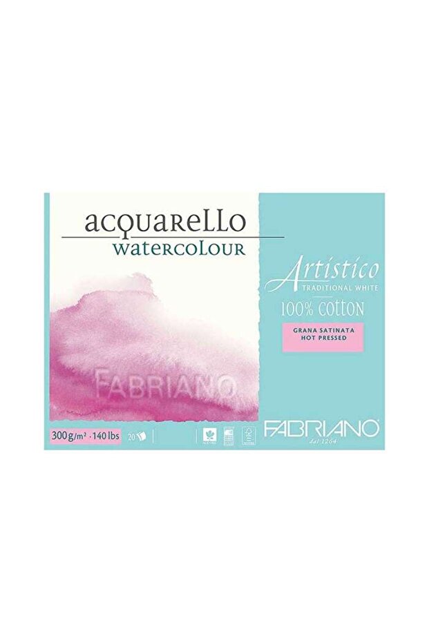 Artistico Traditional White Watercolor Block 300 Gr. 31X41 Cm. 20 Yp. Hot Pressing