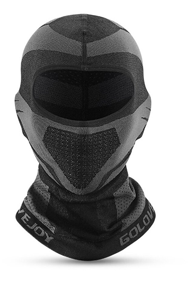 Balaclava black motorcycle helmet liner ski mask one size.