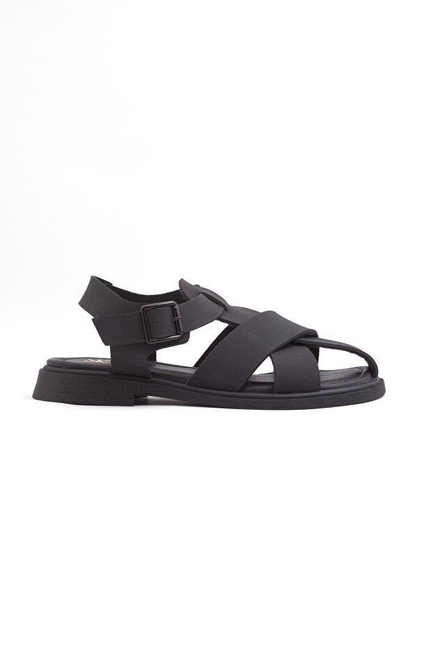 Y 03 Buckle Detailed Flat Sole Sandals
