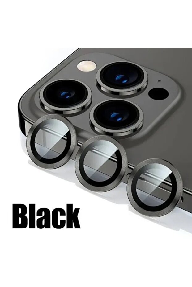 Tempered glass 15 or 15 Plus black Lens Tempered Glass Protector For IPhone 17 16 15 14 Plus For 13