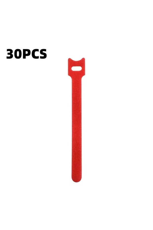 30PCS Red 10/30/50PCS USB Cable Organizer Winder Ties Wire Management Holder Reusable Clip Protector