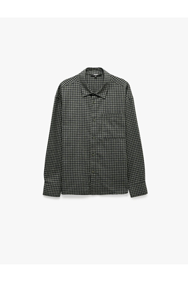 Comfortable Fit Cotton Long Sleeve Pocketed Buttoned Plaid Lumberjack Shirt