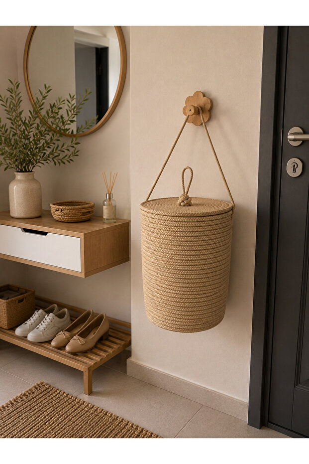 Shoe Cover Basket 30X20 cm Bag Holder Hangable Shoe Cover Holder Multi-Purpose Organizer Basket Organizer