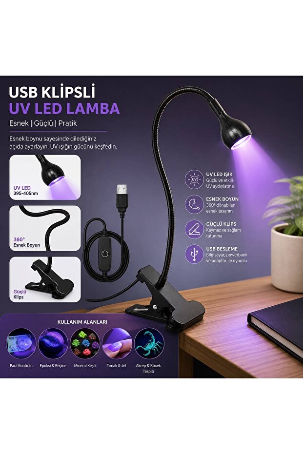 Uv Led Curing and Detection Lamp - Purple Light for Manicure, Resin, Optics, and Laboratory Use