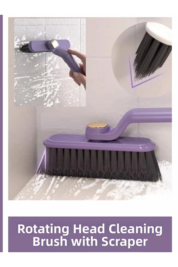 # Cleaning Brush and Duster Floor Tile Grout Window Corner Bathroom Kitchen Practical Rotating Head Cleaning Brush with Tweezers