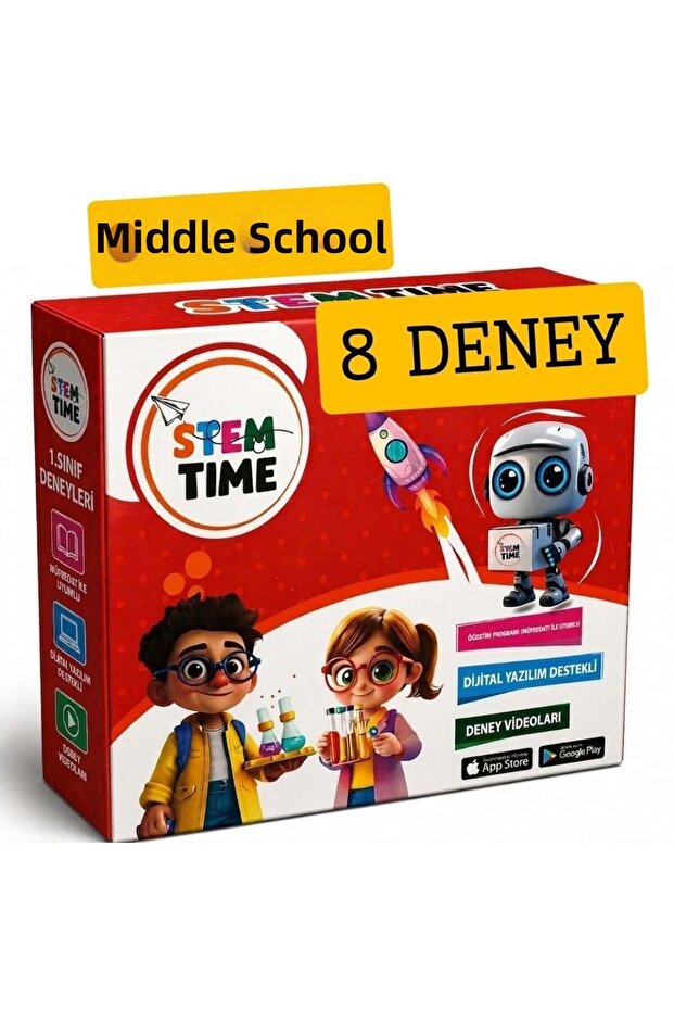 Stem Time Middle School Experiment Set Box Contents (8 Experiments)
